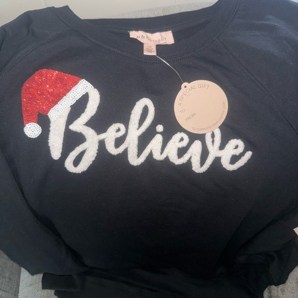 Philosophy Black Sweater with White Detail - Picture 2 of 3